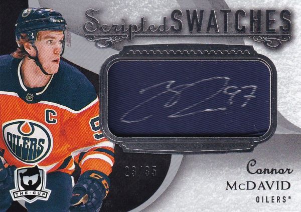 AUTO patch karta CONNOR McDAVID 18-19 UD The CUP Cup Scripted Swatches /35